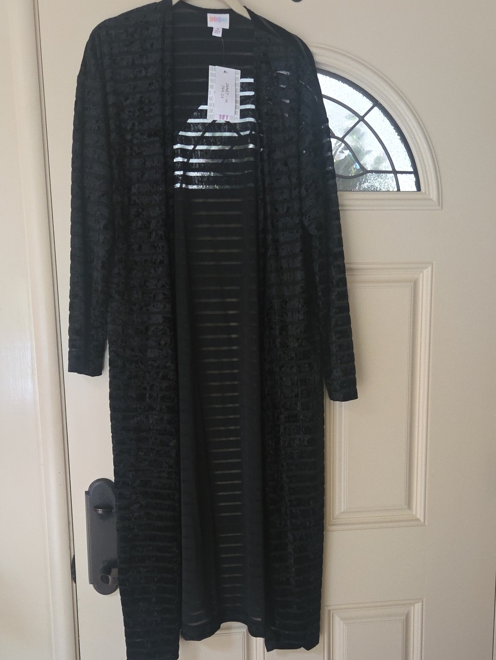LuLaRoe Black Longline Open-Front Duster/Cardigan